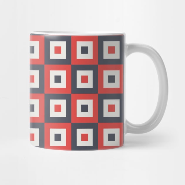 Black and Red Checkered Pattern by kallyfactory